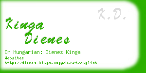 kinga dienes business card